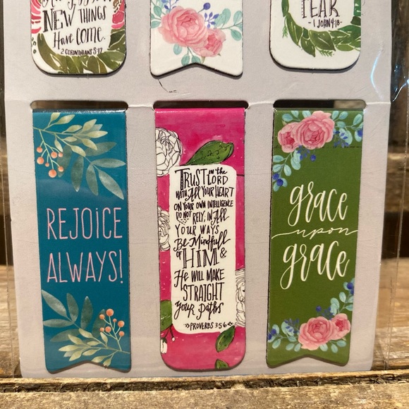 Religious Magnetic Bookmarks S/6, Hope Bookmark, Rejoice Always Grace Upon Grace - Picture 6 of 10